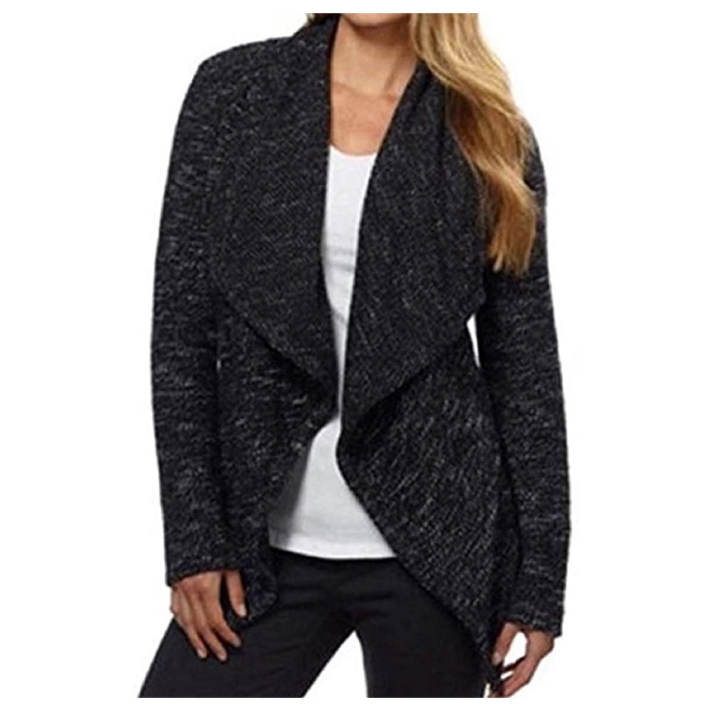 BNCI by BLANC NOIR Black White Sweater Cardigan M